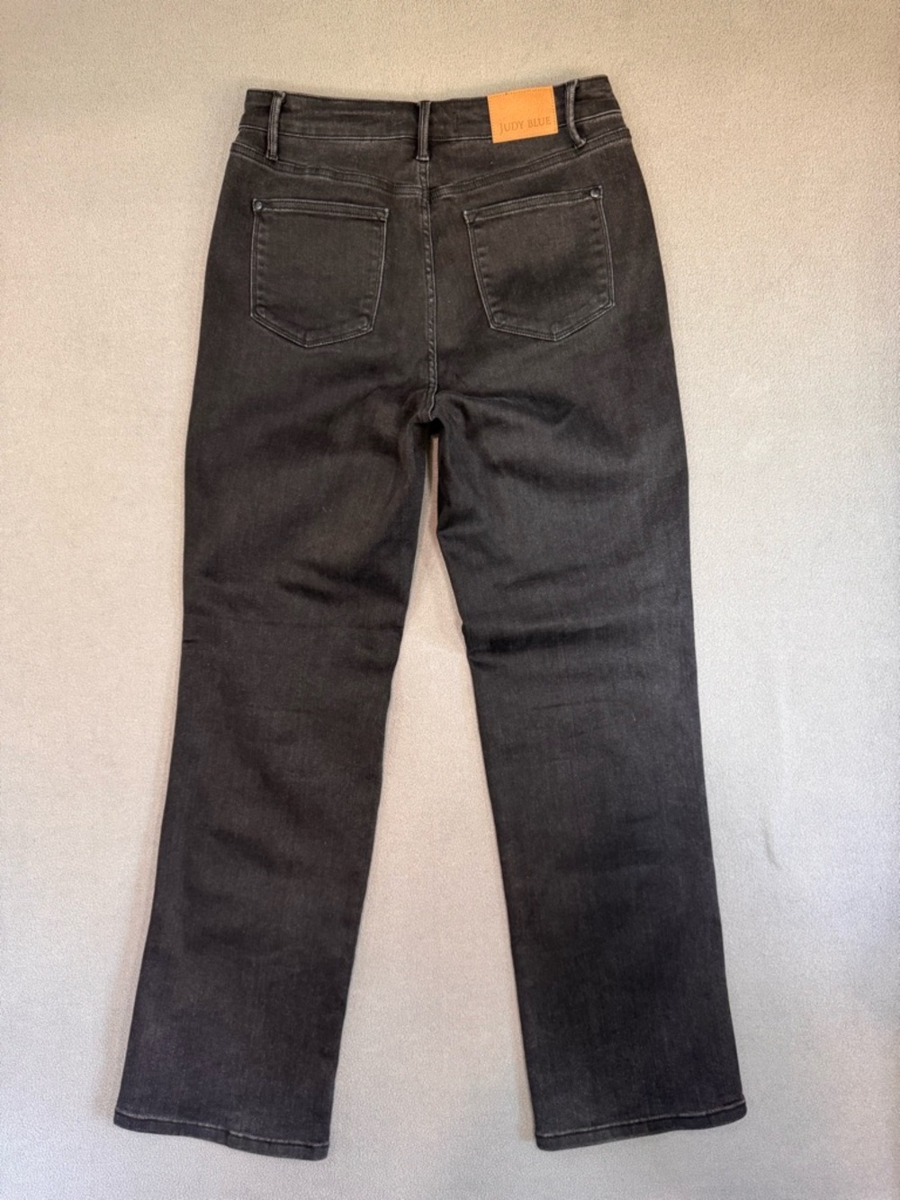Judy Blue Charcoal Black Denim Distressed 90’s Straight Jeans, size 29 - Picture 2 of 16
